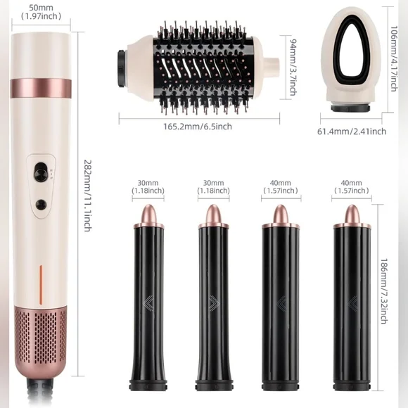 6-in-1 Hair Dryer Brush Set - Pink - Picture 1 of 8